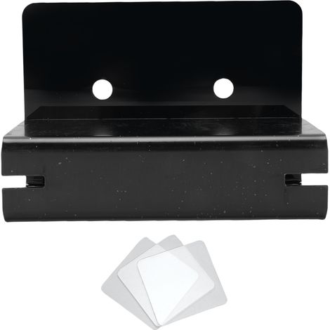 Wandmontierter Zahnbürstenhalter aus Acryl mit Klebefläche – Elektrischer Zahnbürstenhalter mit Kabelmanagement und WC-Ablage für platzsparendes Badezimmer – Set mit 1 Zahnbürstenhalter und 3 Klebestr (1/5)