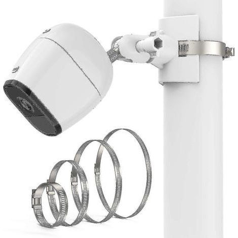 Support de mât universel pour caméras de sécurité Arlo Pro 4, Arlo Pro 3, Arlo Pro 2, Eufycam 2c, Eufycam 1 et 2, Eufycam E, Arlo Ultra et Ultra 2 (blanc - 1 unité) (1/5)