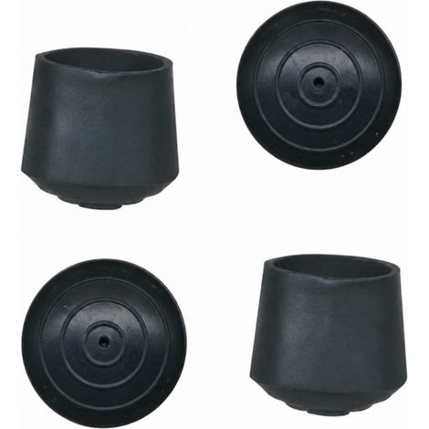Gummi-Endkappe, 12 mm Durchmesser, 4 Stück.