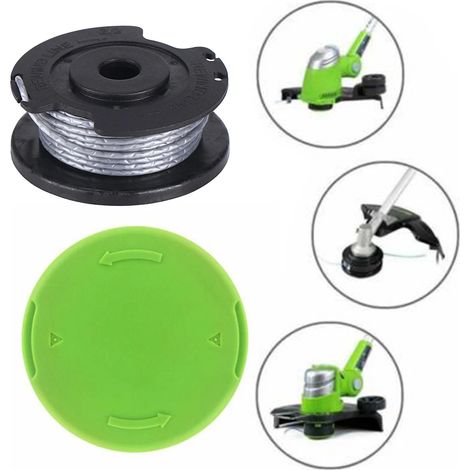 Compatible avec Greenworks 21287 24 V (Acss, 1,5 mm x 6 m, bobine de fil et protection pour coupe-bordures)