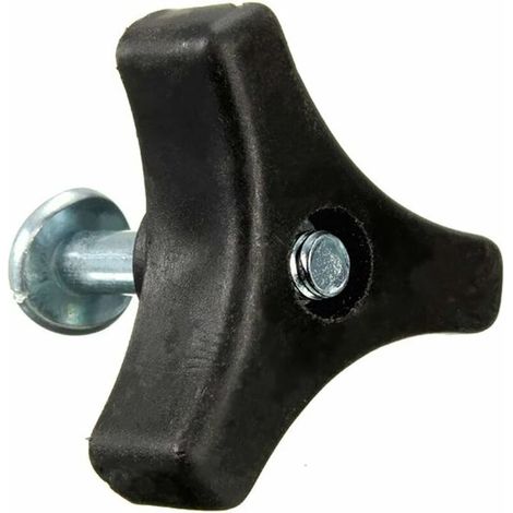 Ensemble de 2 poignées triangulaires pour tondeuse à gazon avec vis, écrou et boulon - Pièces détachées pour outils de jardin - Tondeuses à gazon Honda / Accessoires pour tondeuses à gazon (Noir) (1/5)