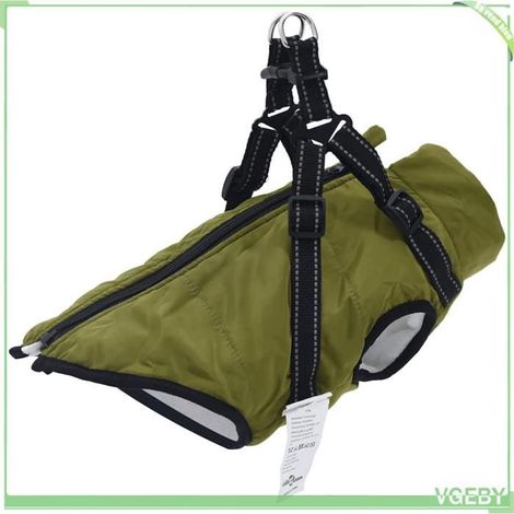 Manteau pour chiens - L24 - Imperméable - Harnais réglable - Bande réfléchissante (1/5)