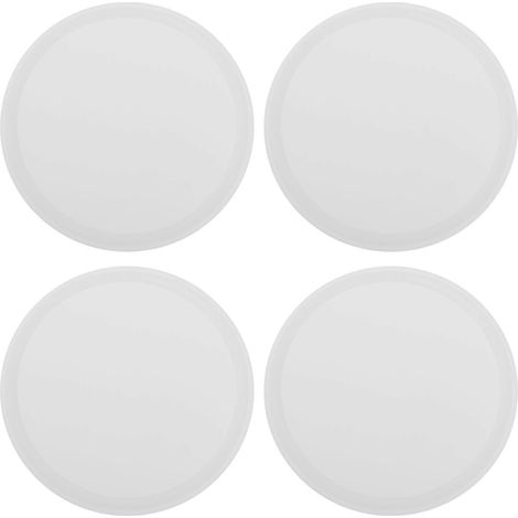 Lot de 4 embouts de joint en silicone pour couvercles de tasses à large ouverture, anti-poussière-8.6X8.6CM-White (1/4)
