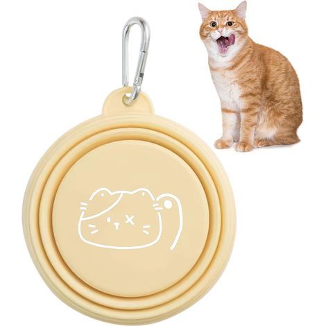 Gamelle Pliable pour Chien et Chat - Portable avec Mousqueton pour la Marche, le Camping (1/5)