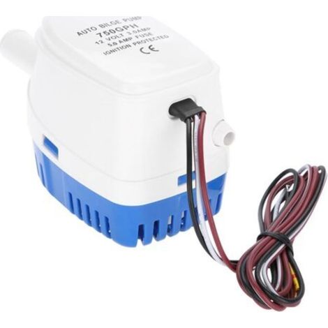 Pompe à eau de cale submersible automatique pour bateau 12V avec interrupteur à flotteur G750-12V-06