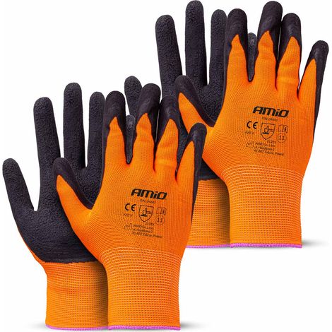 Guantes protectores de poliéster recubiertos con espuma de látex, talla 11, 2132X, 4 unidades, amio-04642 (1/5)