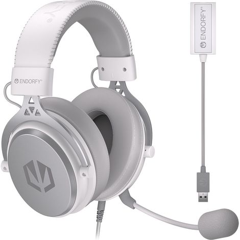 Casque filaire ENDORFY VIRO Plus USB Onyx White avec arceau, pour la musique et un usage quotidien (1/5)