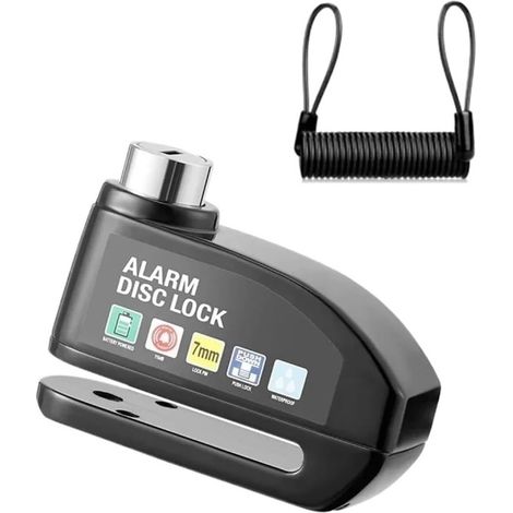 Antivol de vélo avec alarme, pour la protection contre le vol des vélos et des scooters.-AquaForge (1/5)