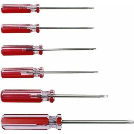 Jeu de 6 tournevis triangulaires, embouts de tournevis triangulaires magnétiques 1,8 mm 2,0 mm 2,3 mm 2,7 mm 3,0 mm 4,2 mm Outil de réparation de tournevis pour jouets et changement de batterie (1/4)