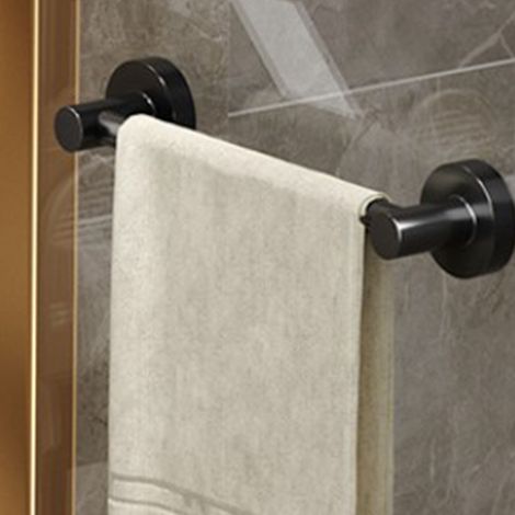 Porte-chaussons de salle de bain en aluminium, sans perçage, avec système de drainage, gain de place, assise ronde, noir, fixation murale simple pour la maison (1/5)