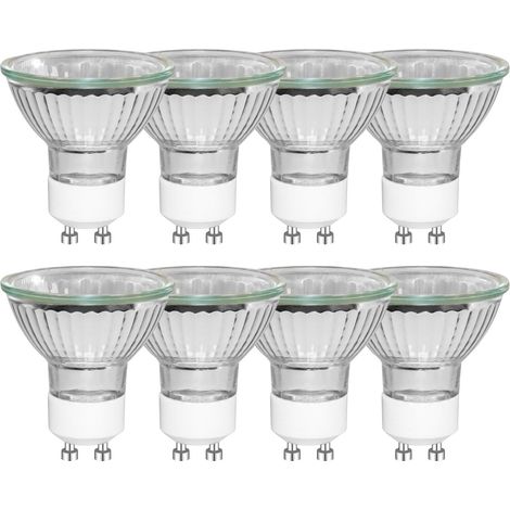 Pack de 8 GU10 50W Ampoules Projecteur Réflecteur, Dimmable Projecteur, MR16 Ampoule Spot, 500LM, Blanc Chaud 2800K, 45 °Faisceaux, Base à 2 Broches, Lampe à Réflecteur, AC 230V (1/5)