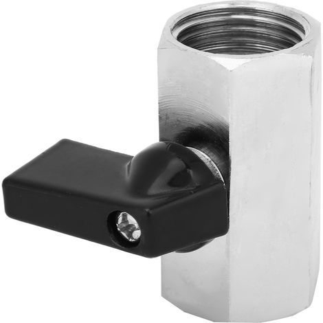 Miniatur-Kugelhahn 1/2" verchromtes Messing, Innengewinde NPT, mit Griff (1/5)