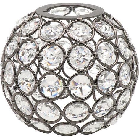 Abat-jour unique en cristal pour lampe de camping extérieure, abat-jour rond en verre creux pour éclairage d'ambiance (1/5)