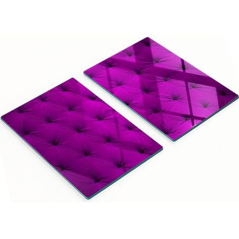 Planches à découper en verre avec motifs, revêtement mural en velours, 2 x 40 x 52 cm (1/5)