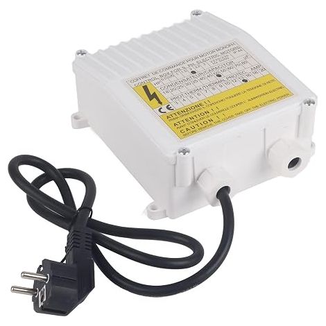 Pump Control Box with Heat Protection Switch, Pump Control Box Controller for Deep Well Submersible Pumps (1500W EU Plug 220V) (1/5)