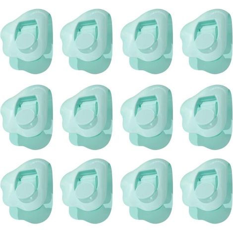 Clips de Housse de Couette, 12 pièces en Forme de Nuage sans Aiguille Attaches de Couette Anti-Dérapant Housse de Couette Clips Couette Pinces Clip pour Garder la Couette en Place (Vert)-Fei Yu