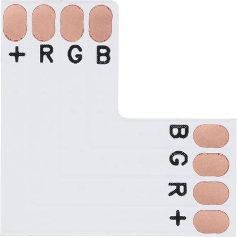 Ortviai Connecteurs LED RGB en L 4 broches pour bandes SMD 5050/3528 – Lot de 10 + 20 pinces de fixation