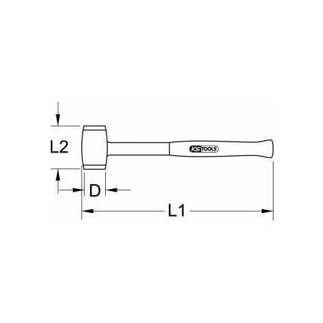 KS Tools Schonhammer mit Schutzisolierung, Kopf Ø 25 mm (1/5)