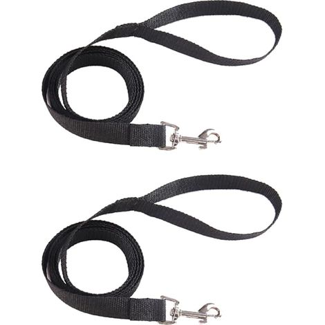 Juego de 2 correas de nailon resistentes de 1,8 m para perros pequeños, medianos y grandes. (1/3)