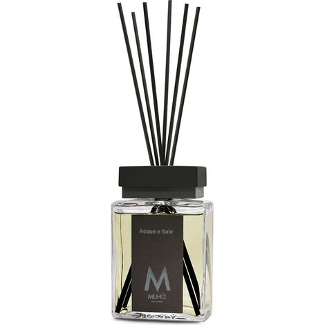 Muhà Luxe Perfume Diffusore Ambiente con Bastoncini Acqua e Sale 100 Ml