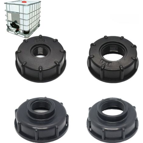 Adaptateur IBC Bouchon s60x6 pour cuve 1000 litres, 1 Pouce (version convexe externe 1" plus épaisse) (1/2)