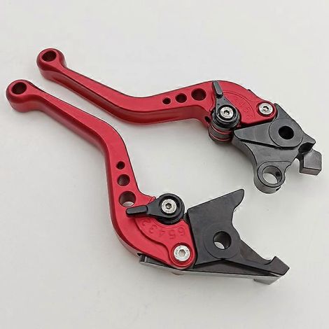 Accessoires pour moto SV1000/S : frein, embrayage hydraulique, klaxon, réglage, poignée en alliage d'aluminium, tige de frein (rouge 2) (1/5)