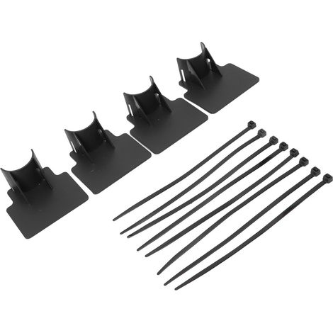 Supports de tuyau de piscine réglables, robustes, en ABS, installation facile, noirs (1/5)