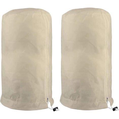 Voile D'hivernage Plante, Voile Hivernage Olivier, Voile Dhivernage Arbre, Housse De Protection Tomate Citronnier, Housse Hivernage Pour Plantes Sac Vegetaux Jardin Tissu Non Tissé (60×80cm, Beige (1/4)