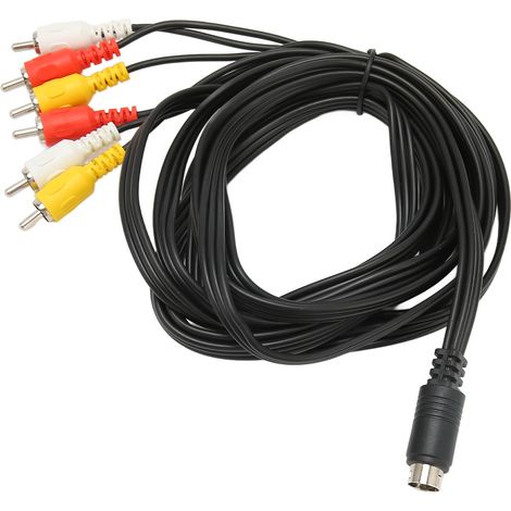 Câble Mini DIN 6 RCA 9 Broches Haute Fidélité pour Caméscope TV Home Cinéma (1/5)