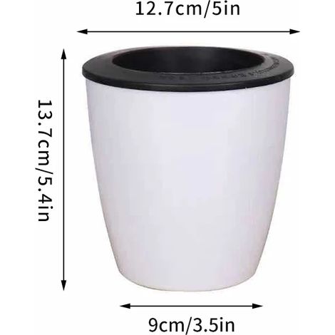 (S3) Pots de fleurs paresseux, pot de fleurs hydroponiques en plastique à arrosage automatique, culture hydroponique de plantes succulentes en pot, décoration de bureau pour la maison (1/4)