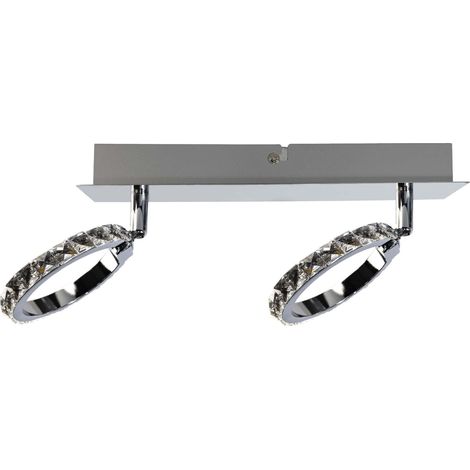 Applique murale Carrara 2 spots LED chromée LightPrestige