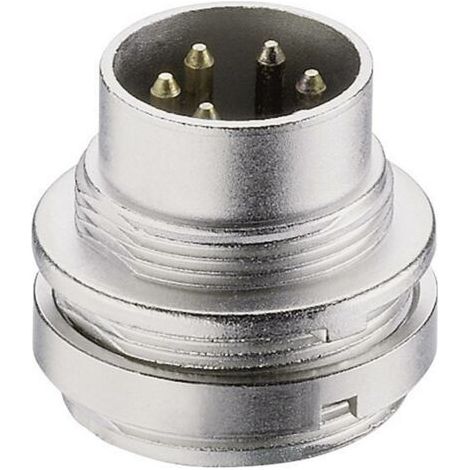 Connecteur rond DIN embase mâle verticale Lumberg SFV 30 Nombre de pôles: 3 argent 1 pc(s) D22549 (1/3)