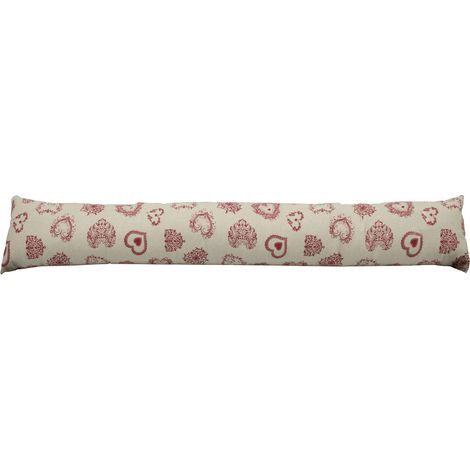 Paraspiffero Decorativo Salsicciotto Porta Finestra Sfoderabile Cuore Rosso 110cm (1/5)