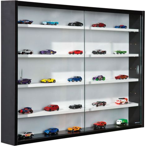 Paris Prix – Vitrine murale miniatures 80cm – Panneaux de particules et verre sécurit – Protection contre la poussière – Montage facile