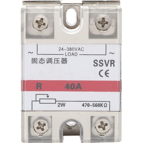 Régulateur de tension à semi-conducteurs, Module de relais monophasé basse fréquence SSVR-40A 24-380VAC (1/5)