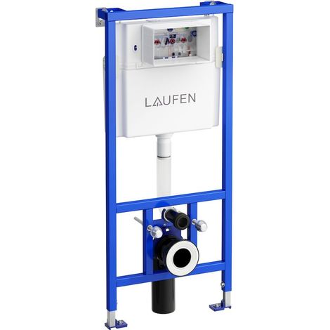Laufen LIS - Módulo de instalación empotrado para inodoro suspendido, suministro de agua superior y trasero, 112 cm H8946600000001 (1/2)