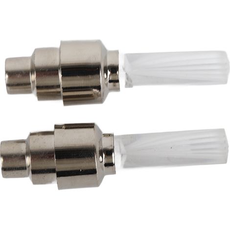 Lot de 2 lampes LED clignotantes universelles et colorées pour valve de pneu, compatibles avec voitures, vélos et motos. (1/5)