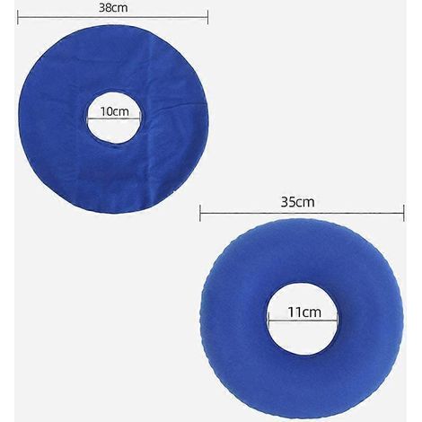 Aufblasbares Hämorrhoiden-Sitzkissen, aufblasbares orthopädisches Sitzkissen, ringförmiges orthopädisches Sitzkissen, aufblasbarer weicher Sitzring mit Pumpe, S (1/4)