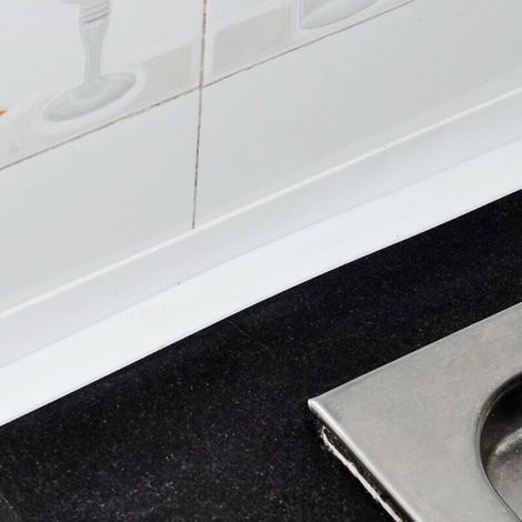 Rouleau de Joints Adhésifs pour Cuisine et Salle de Bain, Épaisseur 2.2cm, Longueur 3.2m, Couleur Blanche (1/5)