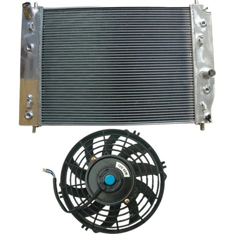 Radiador de aluminio de 3 filas, gran capacidad de refrigeración, doble enfriador de aceite, material de calidad aeronáutica. (1/5)