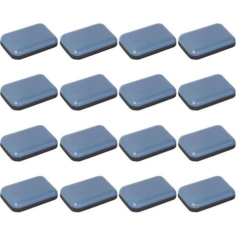 Stuhlgleiter, 16 Stück, selbstklebende Möbelgleiter für rechteckige Teppiche 2,5 cm × 3,5 cm (1/5)