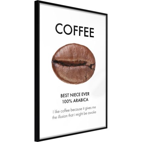 Affiche Murale Encadrée "Coffee I" 30 x 42 cm Noir
