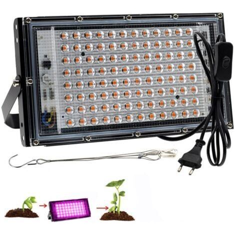 CHOYCLIT 100W Lampe De Culture à Spectre Complet Lampe LED pour plante à spectre complet LED Grow Light pour plantes d'intérieur Hydroponic Légumes et fleurs (1/5)