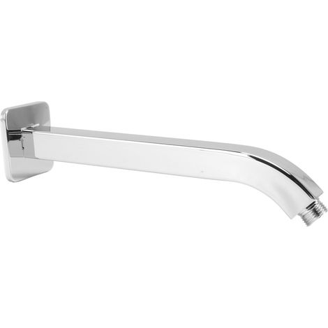 Bras de douche carré en laiton antirouille, fixation murale, 25 cm (10 po), bras d'extension pour pommeau de douche de salle de bain, finition électroplaquée