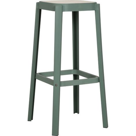 Tabouret Oasis en Résine vert hauteur 75cm – Empilable, Léger, Cuisine, Îlot et Comptoir (1/3)