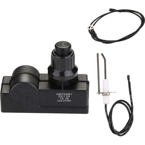Kit d'allumage pour barbecue Charbroil, Kenmore, Broil-Mate, Broil King, Nexgrill Pièces de rechange pour allumeur de barbecue universel 2 prises (1/4)