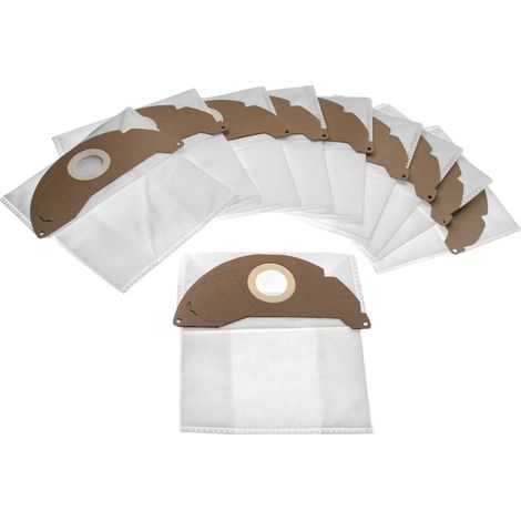 vhbw 10x sacs aspirateur compatible avec Kärcher WD 2.000 - WD 2.499, WD 2.200, WD 2.210, WD 2.240, WD 2.250 - micro-polaire, 24,5 cm x 23,5 cm