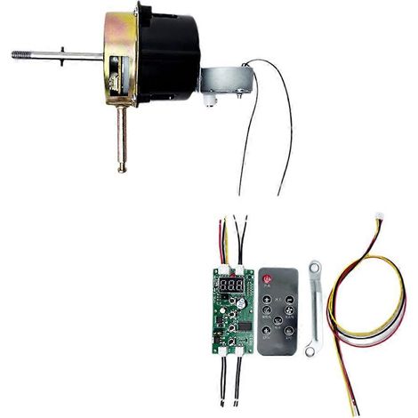 Kit de moteur CC sans balais 50 W, 9-28 V CC, vitesse réglable, moteur turbo pour ventilateur mural, kit de ventilateur haute vitesse à monter soi-même (1/5)