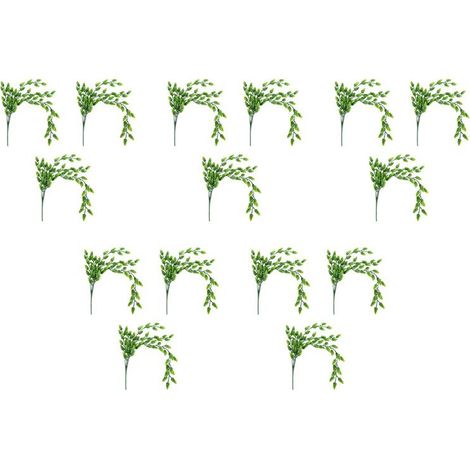 15 piezas de guirnaldas de flores artificiales de lúpulo, plantas colgantes de enredaderas artificiales para decoración de interiores y exteriores, porches y porches.