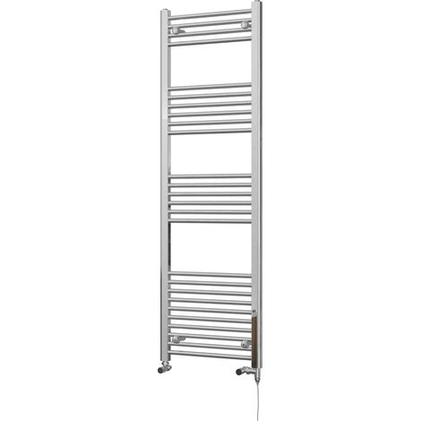 Zennor - Chrome Dual Fuel Towel Rail H1600mm x W500mm Standard - Straight (1/3)